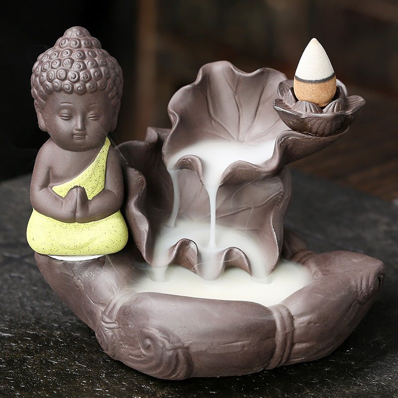 Backflow Incense Burner for Calming Smoke Waterfalls