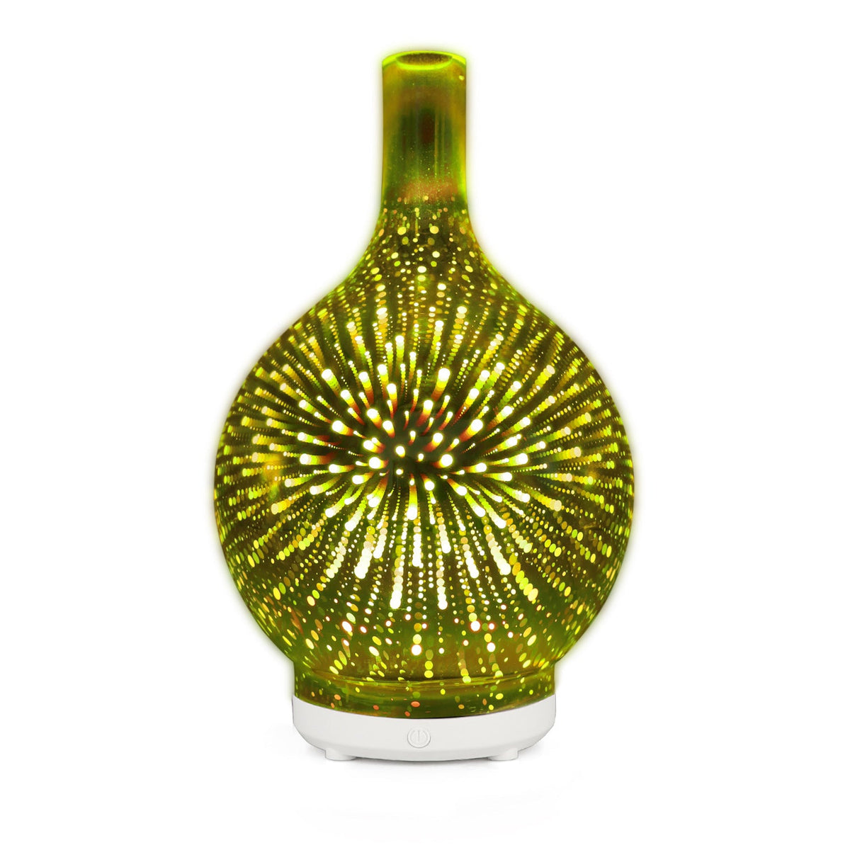 Essential Oil Diffuser: 3D Fireworks Glass LED Light