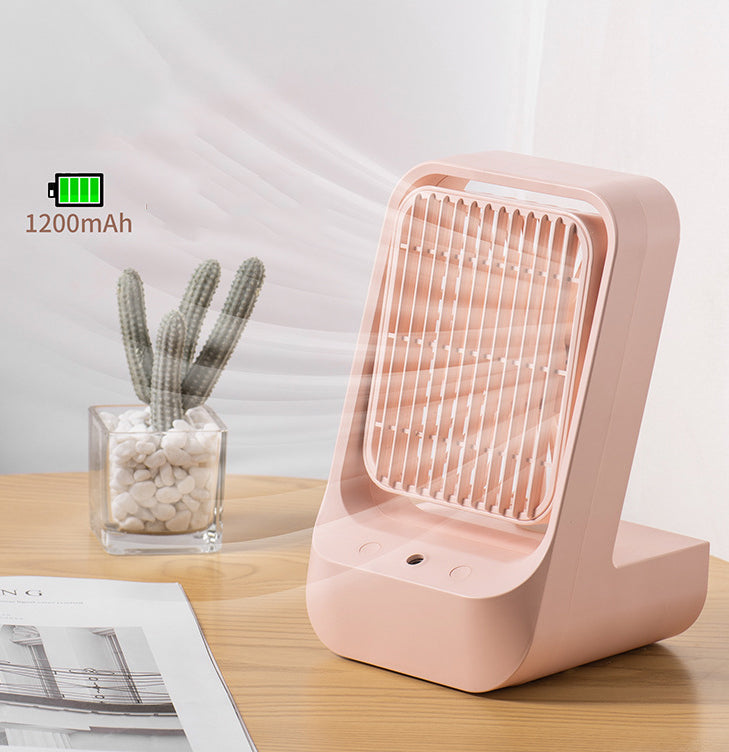 Portable USB Desk Fan and Mist Humidifier for Cool Air