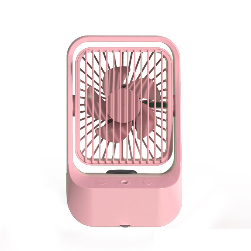 Portable USB Desk Fan and Mist Humidifier for Cool Air