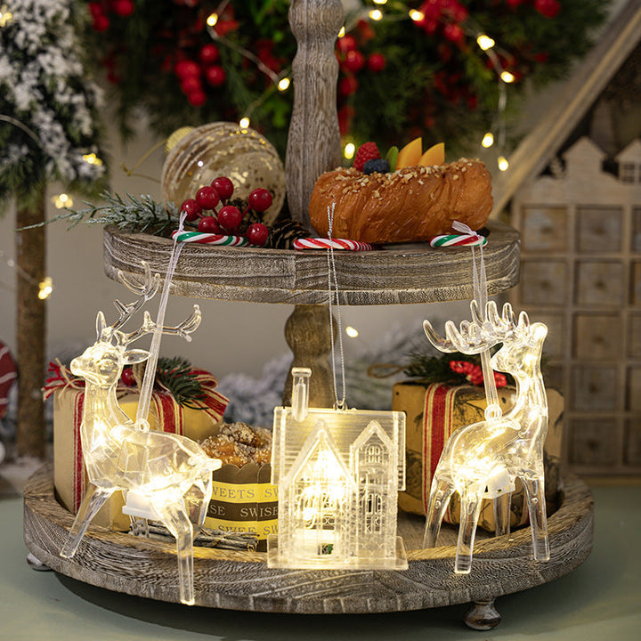 Illuminated Christmas Ornaments 3-Piece Reindeer Set