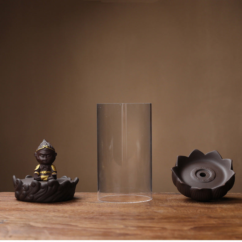 Backflow Incense Burner with Zen Smoke Display Decor