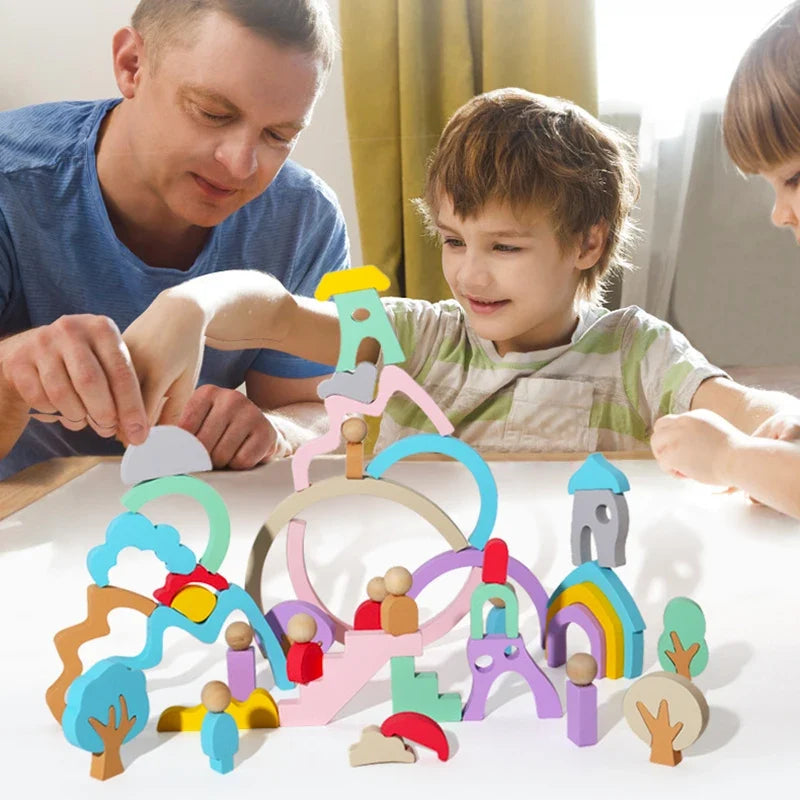 Wooden Building Blocks for Creative Early Learning Play