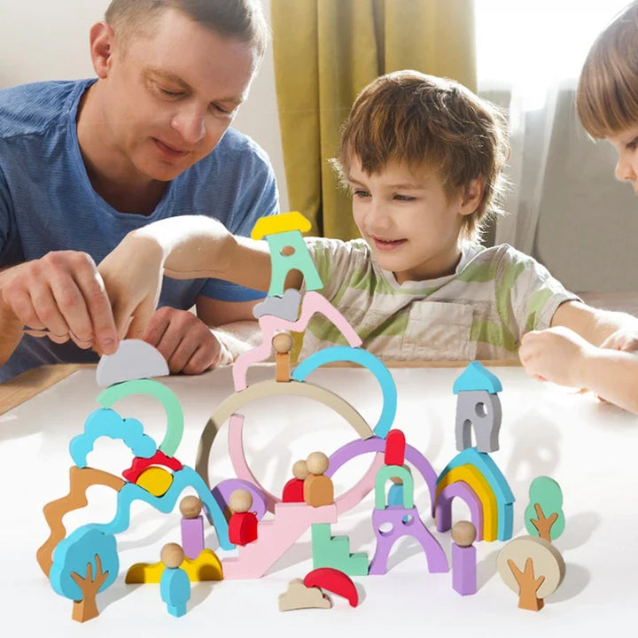 Wooden Building Blocks for Creative Early Learning Play