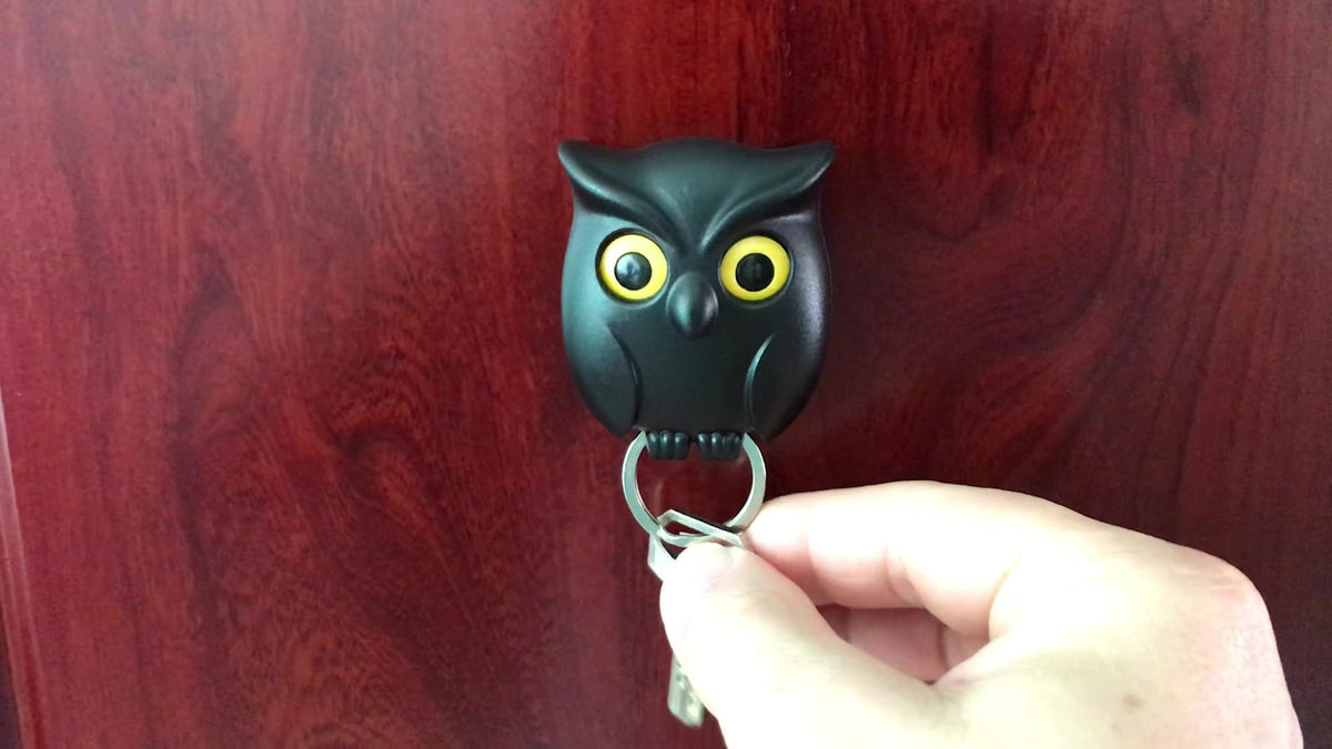 Magnetic Owl Key Hook, Non-Drill Entryway Key Holder