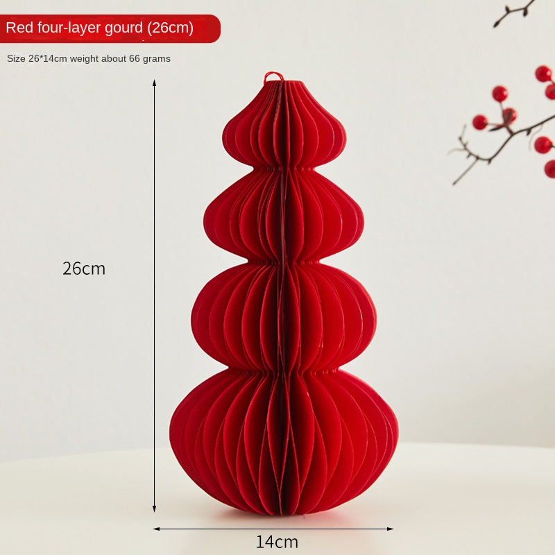 Paper Folding Gourd Ornament for Festive Home Decor