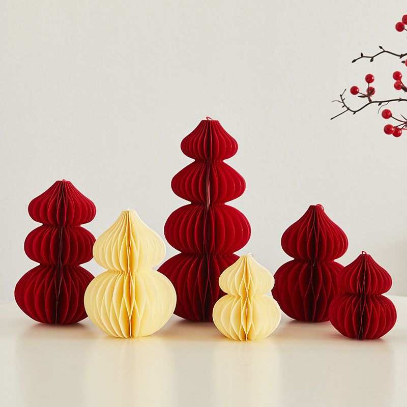 Paper Folding Gourd Ornament for Festive Home Decor