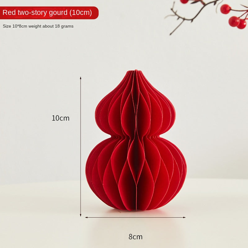 Paper Folding Gourd Ornament for Festive Home Decor