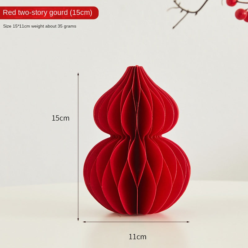 Paper Folding Gourd Ornament for Festive Home Decor