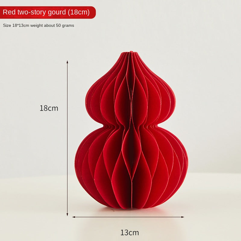 Paper Folding Gourd Ornament for Festive Home Decor