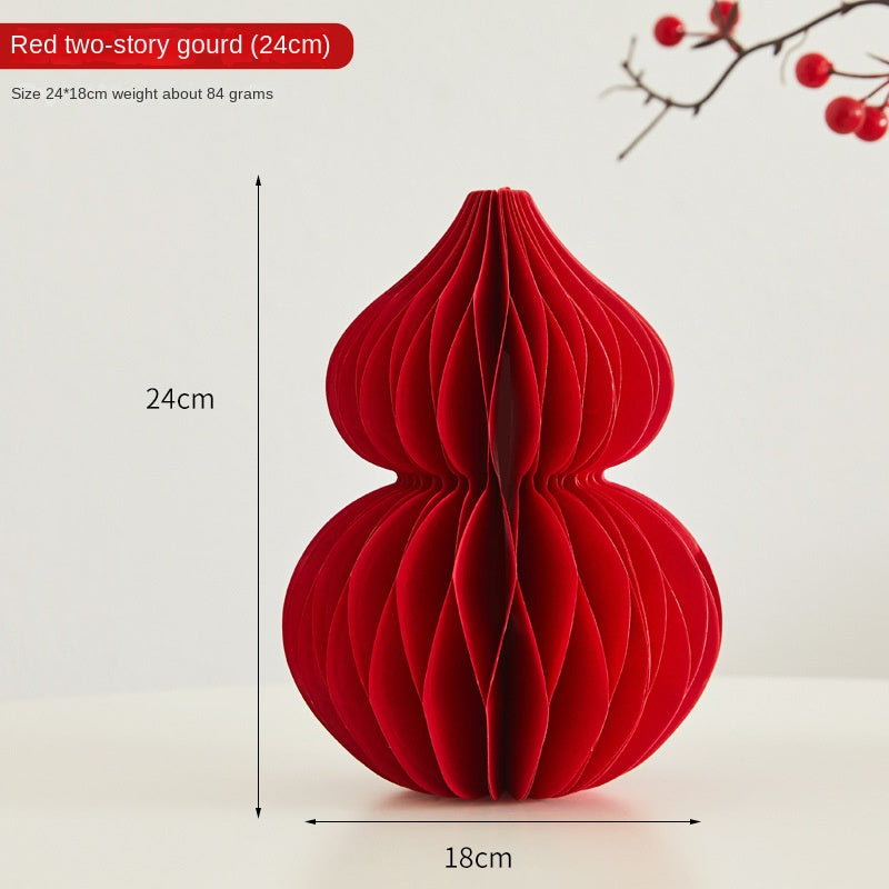 Paper Folding Gourd Ornament for Festive Home Decor