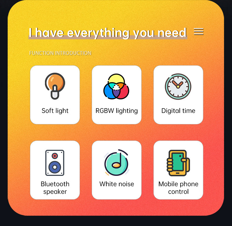 Smart Alarm Clock With Sunrise Ambient Light & App