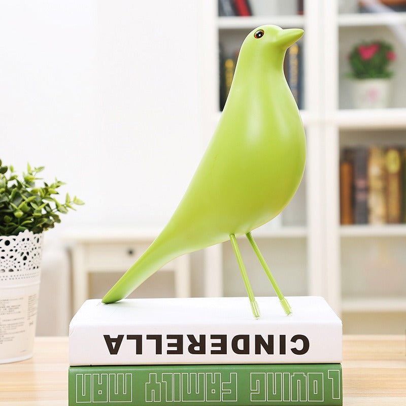 Resin Bird Decor Accent for Colorful Modern Shelves