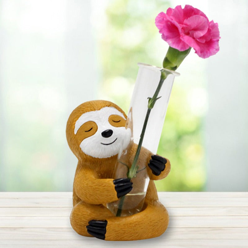 Sloth Vase Decor for Charming Small-Space Flower Displays