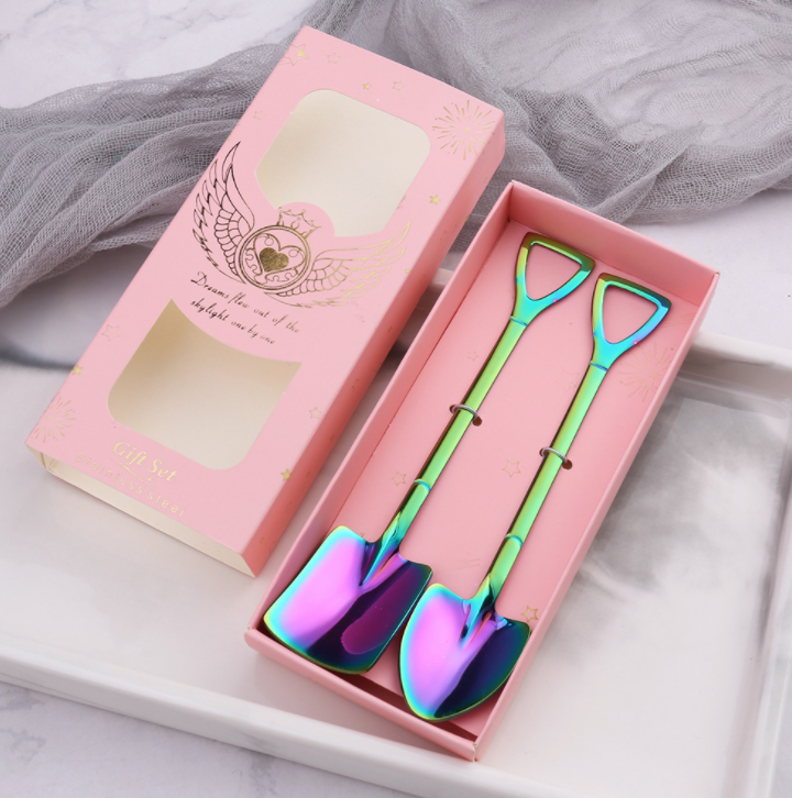 Retro Shovel Dessert Spoons for Stylish Coffee Serving