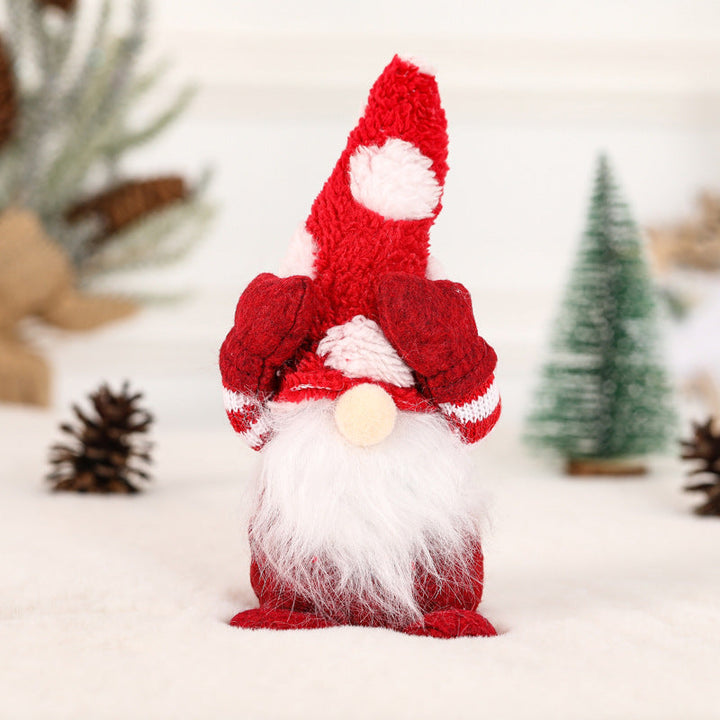 Christmas Gnome Figurine for Cozy Woodland Holiday Decor