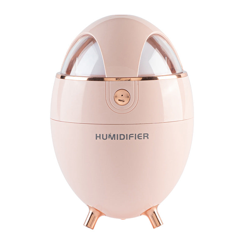 Egg-Shaped USB Humidifier with Color-Changing Night Light