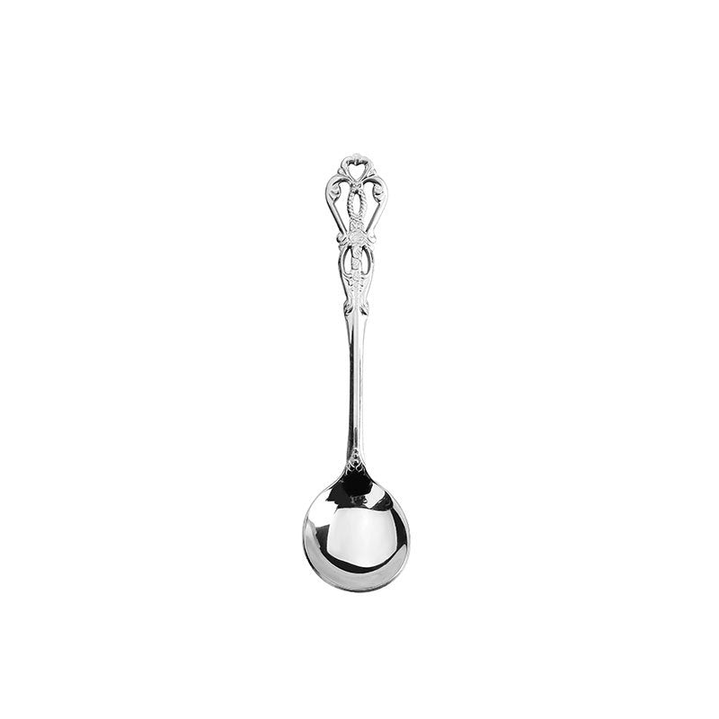 Stainless Steel Dessert Set 5 Piece, Ornate Vintage Style