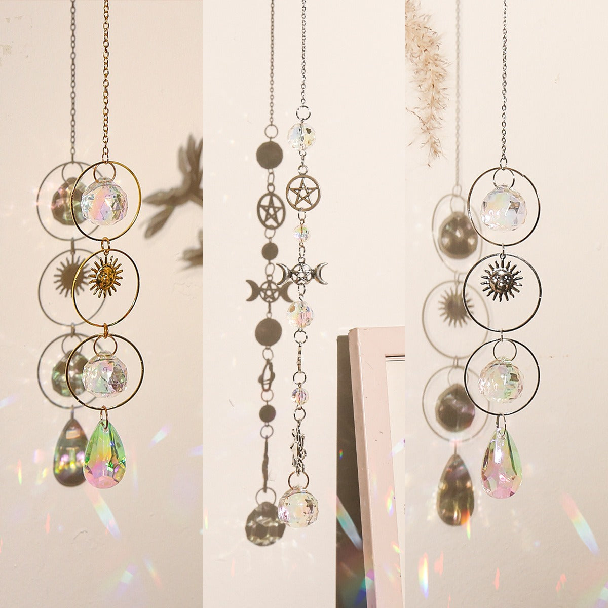 Crystal Sun Catcher Pendant for Celestial Rainbow Light