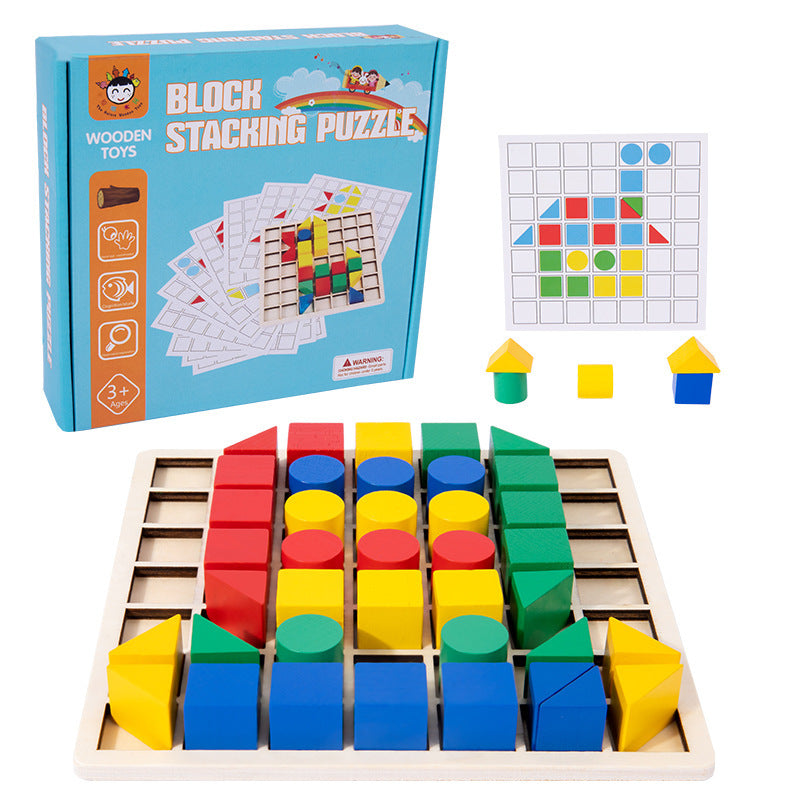 Wooden Block Puzzle Toy for Spatial Thinking Skills