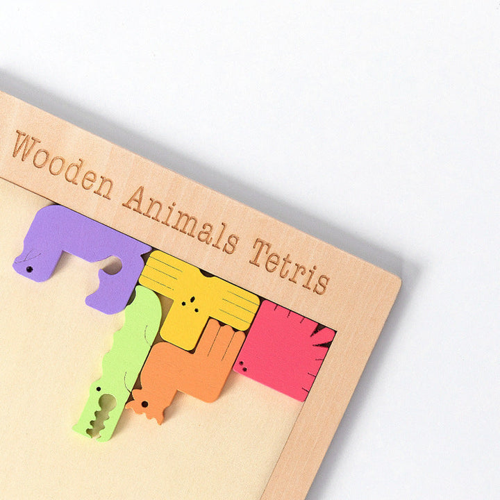 Wooden Animal Puzzle Board for Screen-Free Learning