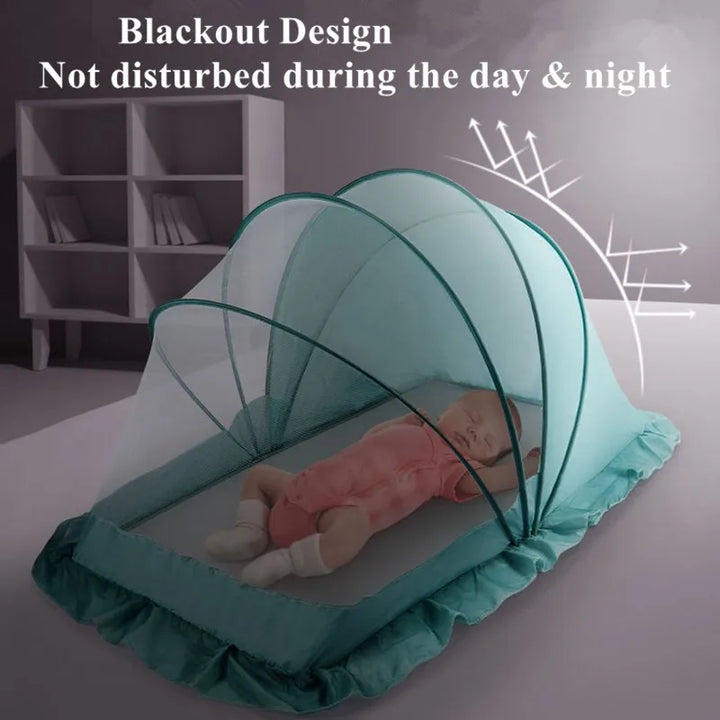 Baby Mosquito Net Tent with Blackout Canopy & Sleeping Pad