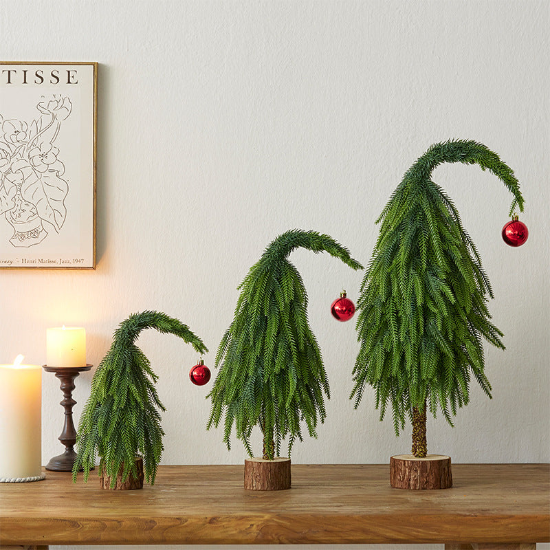 Crooked Neck Christmas Tree for Small-Space Holiday Cheer