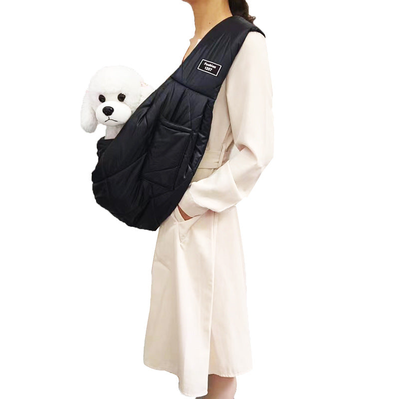 Crossbody Pet Carrier Bag for Warm Hands-Free Trips