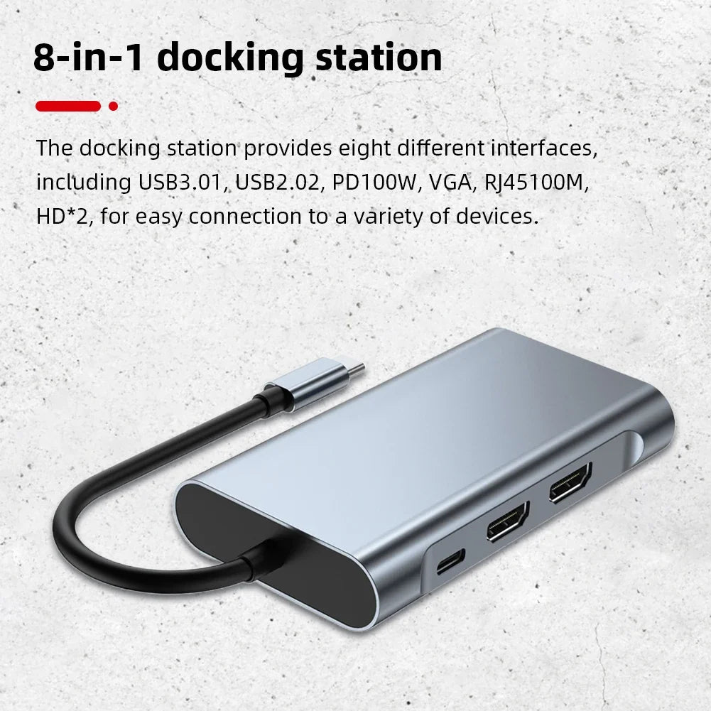 USB-C Docking Station with Dual 4K HDMI and Ethernet