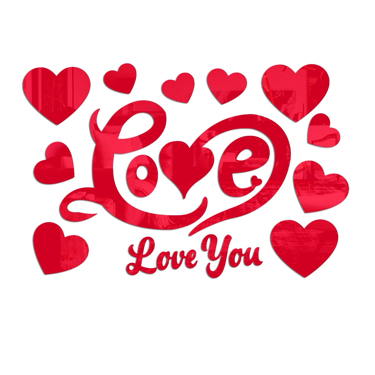 Acrylic Love Wall Sticker for Romantic Bedroom Decor