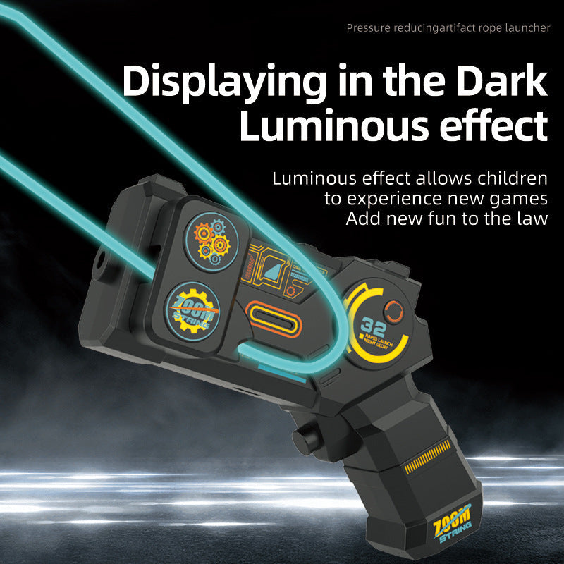 Glow-in-the-Dark Rope Launcher Toy for Night Play