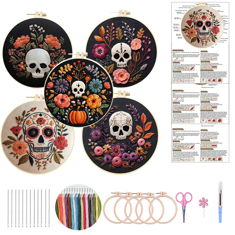 Halloween Embroidery Kit for Beginner Wall Decor