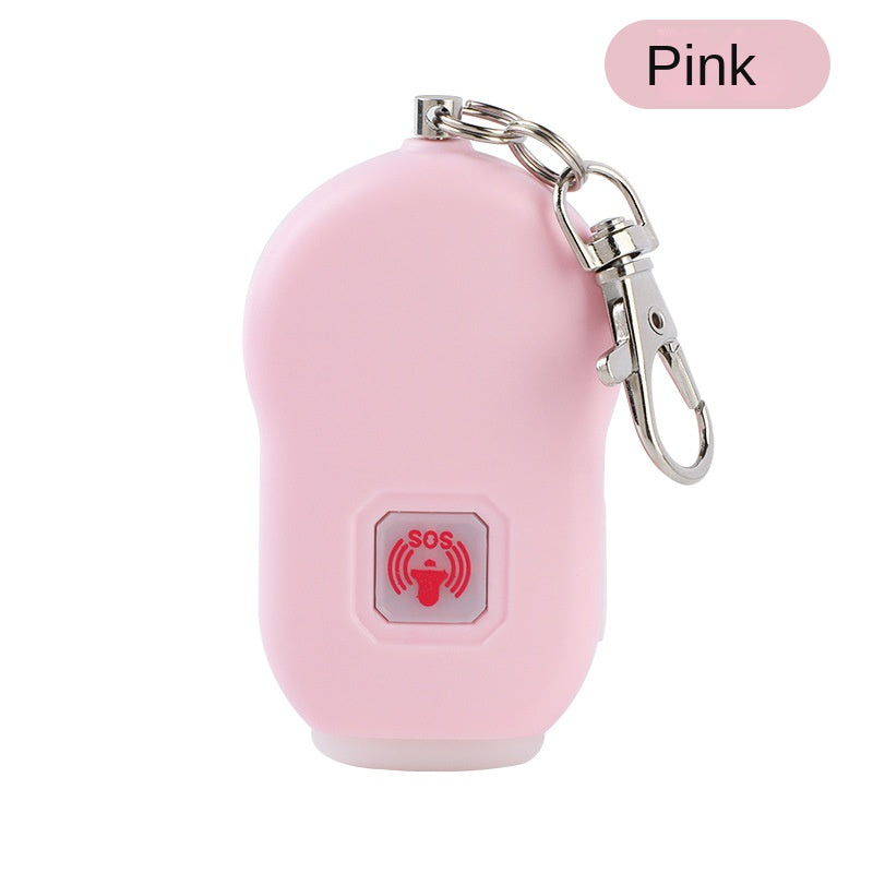 Rechargeable SOS Personal Alarm Keychain with LED Light