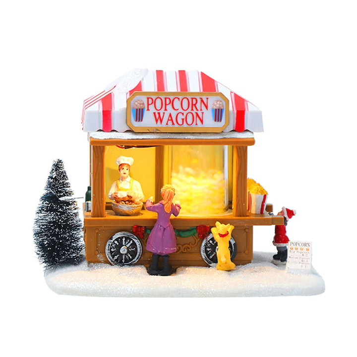 Christmas Light-Up Musical Food Cart Scene Ornament