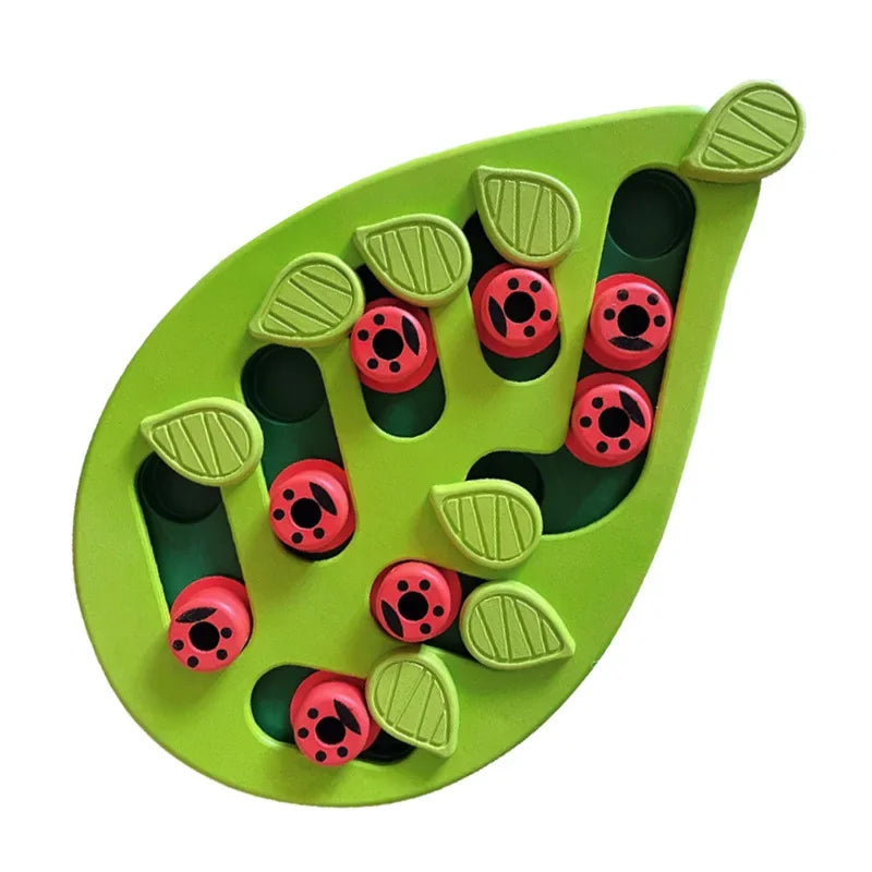Cat Slow Feeder Bowl With 8 Hidden Treat Cups, Green