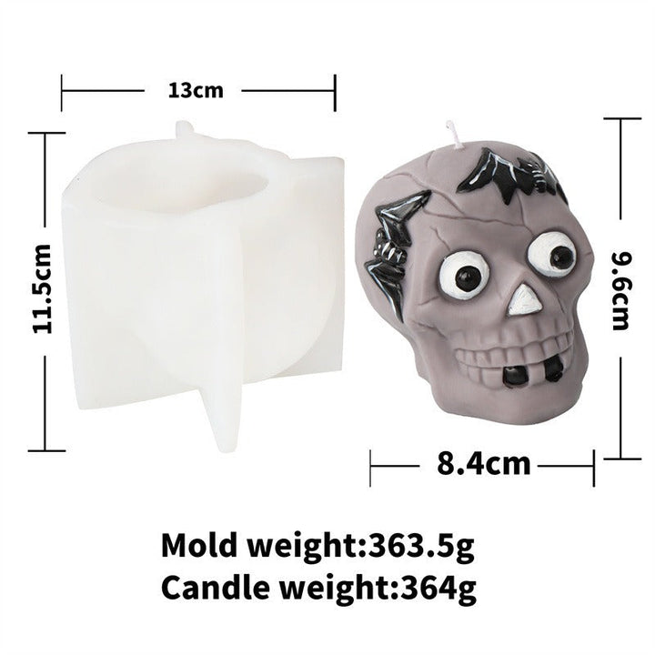 3D Skull Candle Mold for Gothic Halloween Candle Making
