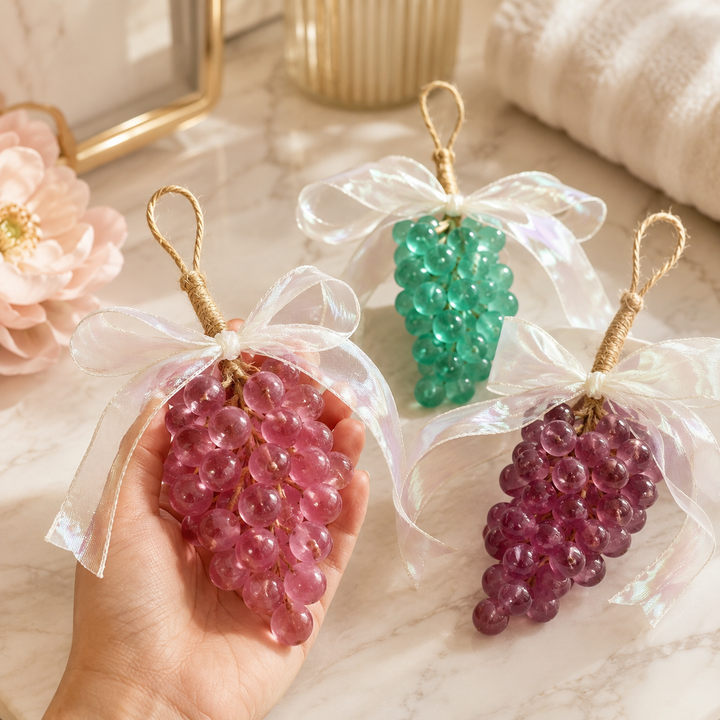 Crystal Grape Soap Gift Set — Handmade Scented Ornament