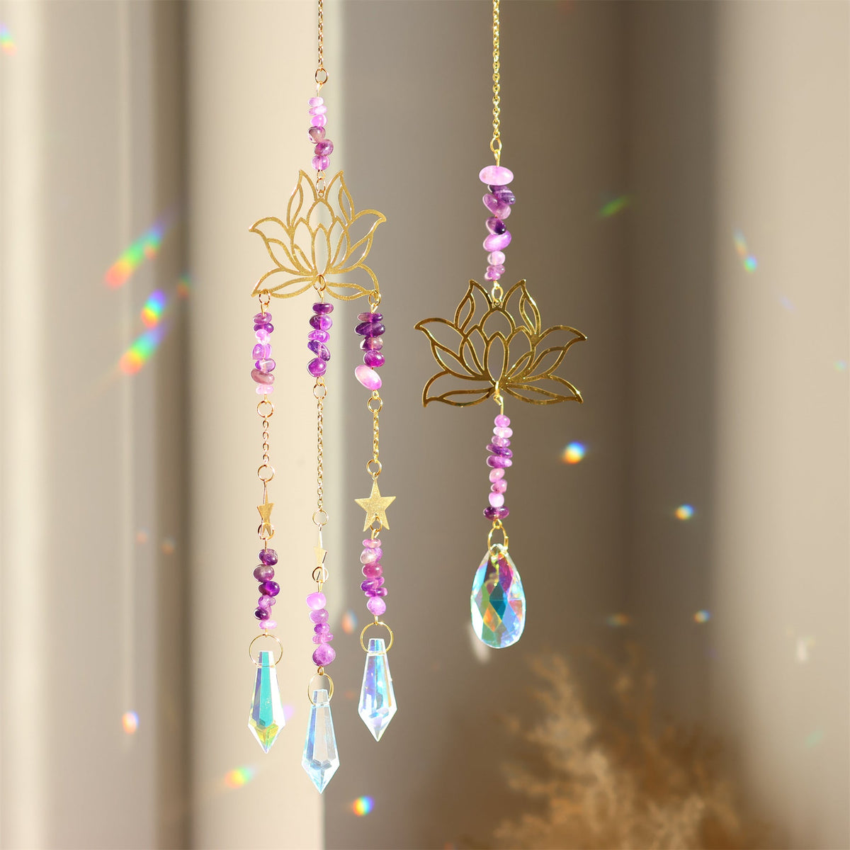 Crystal Suncatcher — Colorful Rainbow Window Light
