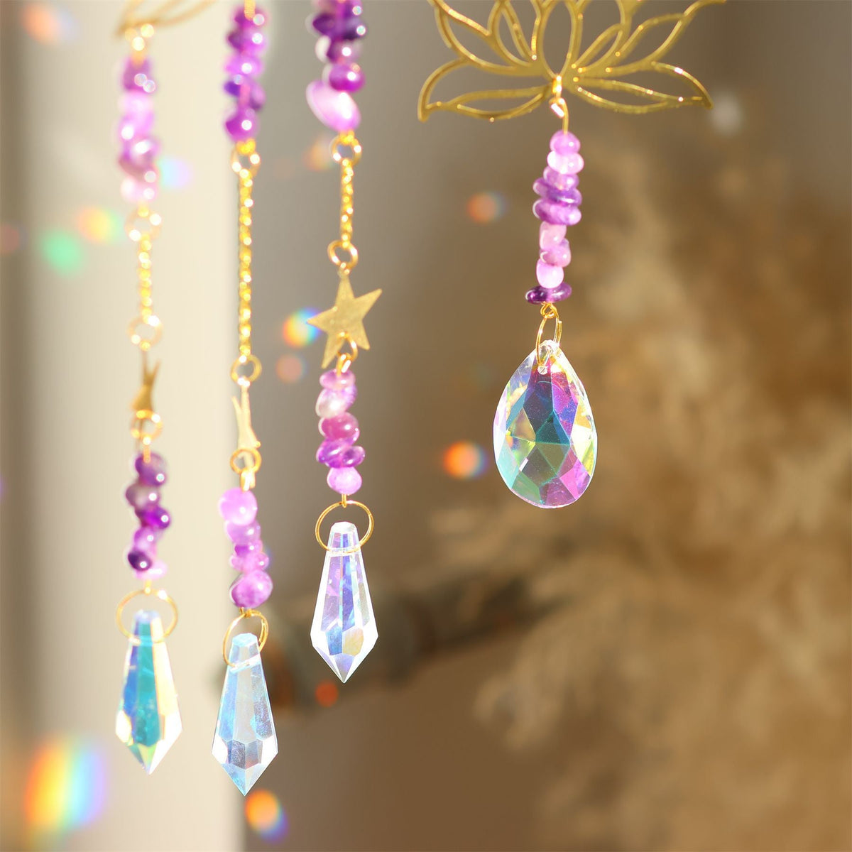 Crystal Suncatcher — Colorful Rainbow Window Light