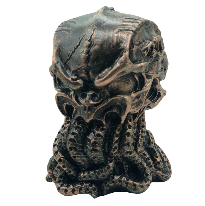 Cthulhu Skull Statue – Gothic Lovecraftian Tabletop Decor