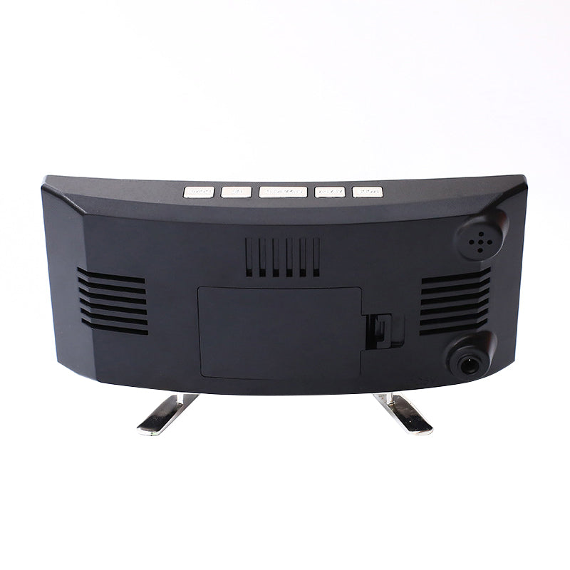Curved LED Clock With Temperature Humidity Display