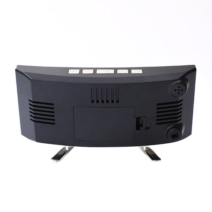 Curved LED Clock With Temperature Humidity Display