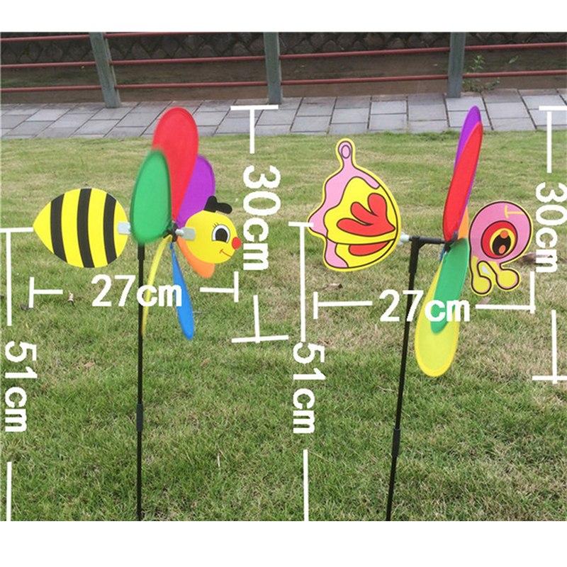 3D Bee Wind Spinner for Colorful Garden Motion Decor