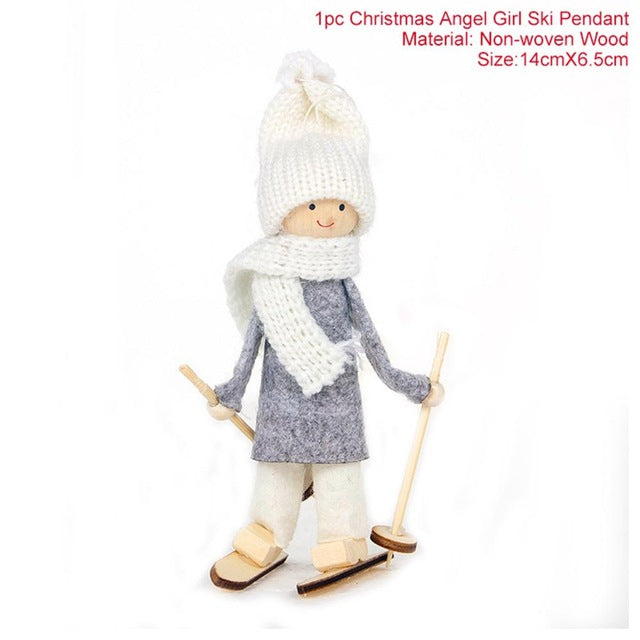 Ski Angel Christmas Ornament for Whimsical Holiday Cheer