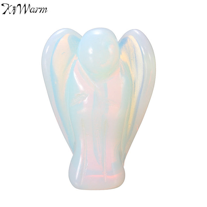 Opalite Angel Figurine for Serene Spiritual Home Decor