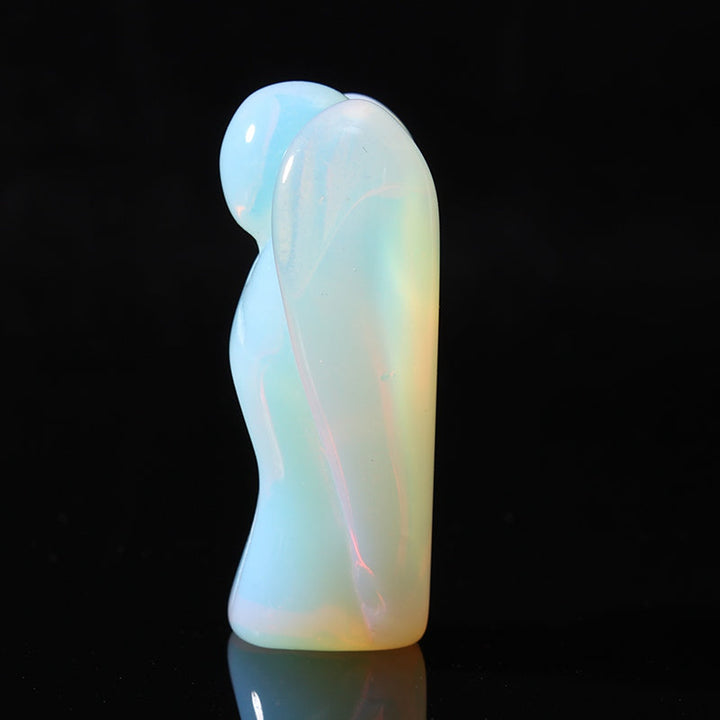 Opalite Angel Figurine for Serene Spiritual Home Decor