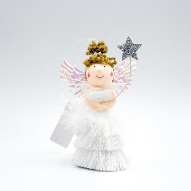 Plush Angel Christmas Ornament for Whimsical Decor