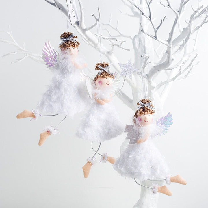 Plush Angel Christmas Ornament for Whimsical Decor