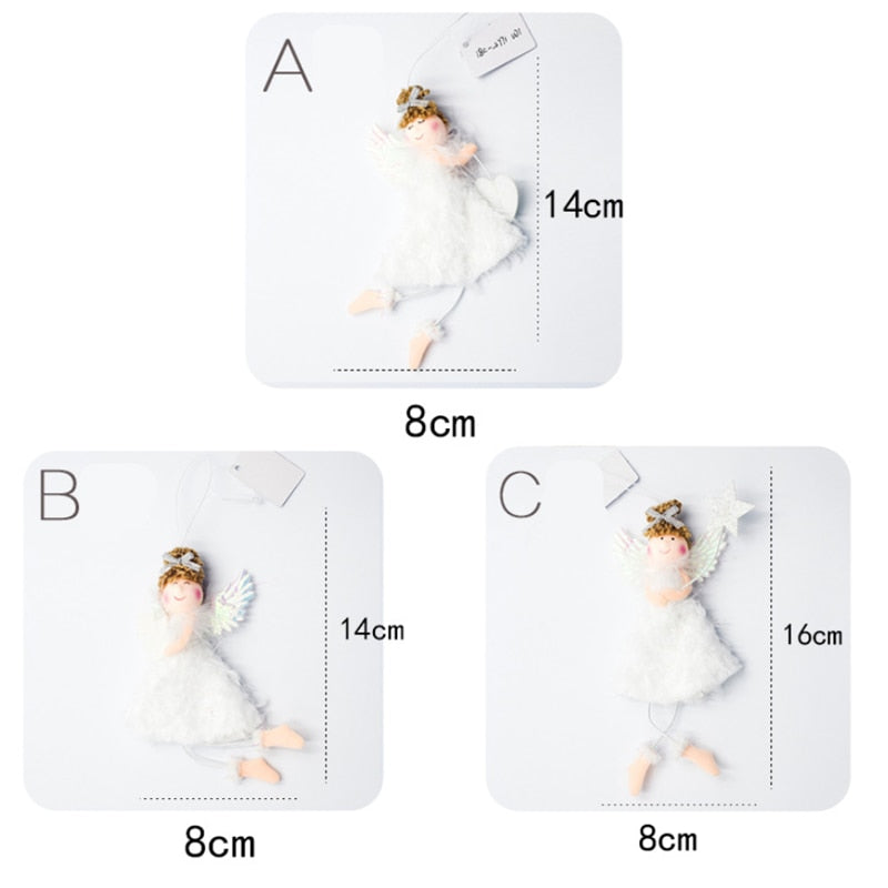 Plush Angel Christmas Ornament for Whimsical Decor