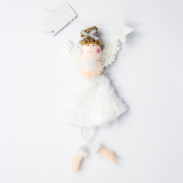 Plush Angel Christmas Ornament for Whimsical Decor